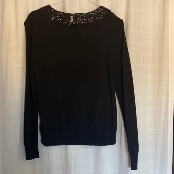 H&M SPARKLY COLLAR SWEATER - Picture 3 of 4